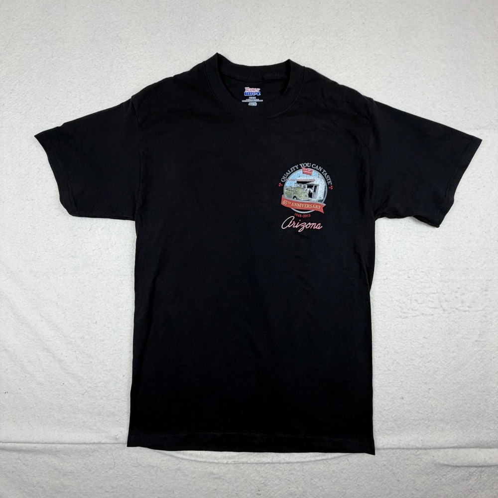In-N-Out Burger 65th Anniversary T-Shirt Hanes Beefy-T Black Mens Medium Arizona